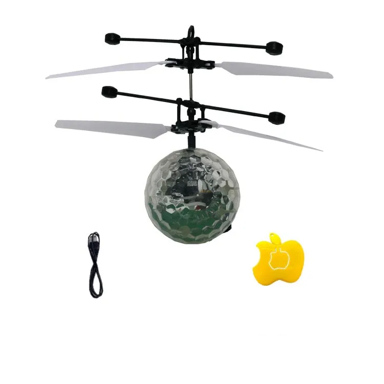 Kid och pojke leksaker RC flygande boll infraröd induktion helikopter boll med regnbåge LED lyser fjärrkontroll för barn som flyger leksaker HH-T56