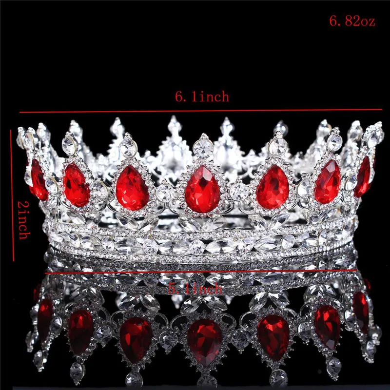 Ny mode Elegant Pink Crystal Rhinestone Bridal Crown Classic Silver Plated Tiaras for Women Wedding Hair Jewelry Accessories356124943