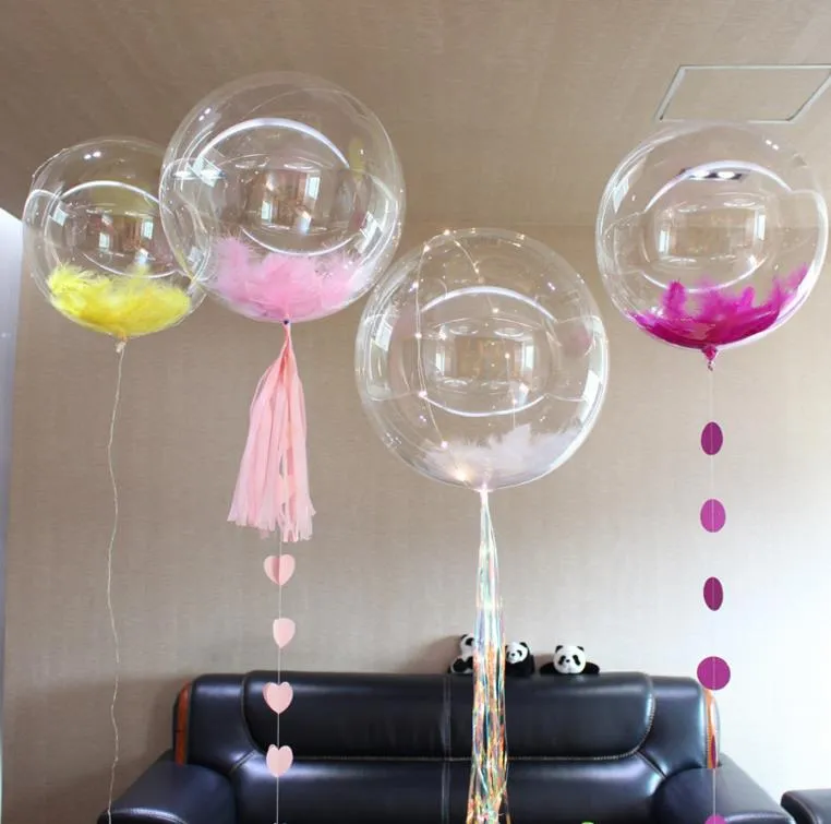 36 inches bobo bubble clear balloons Wedding Christmas Birthday Stag Hen Party Decor transparent balloons Festive Events decorations