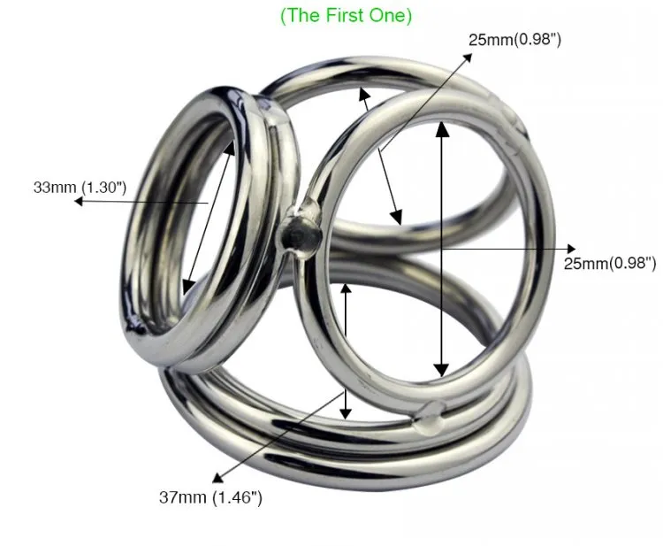 Quatro anéis de aço inoxidável Cockrings anel peniano de metal masculino com tempo de atraso maca de bola produtos sexuais para pênis masculino