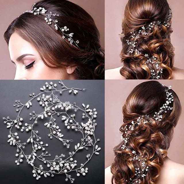 Hochzeit Braut Handgemachte Perlen Haarband Perlen Kristalle Haarschmuck