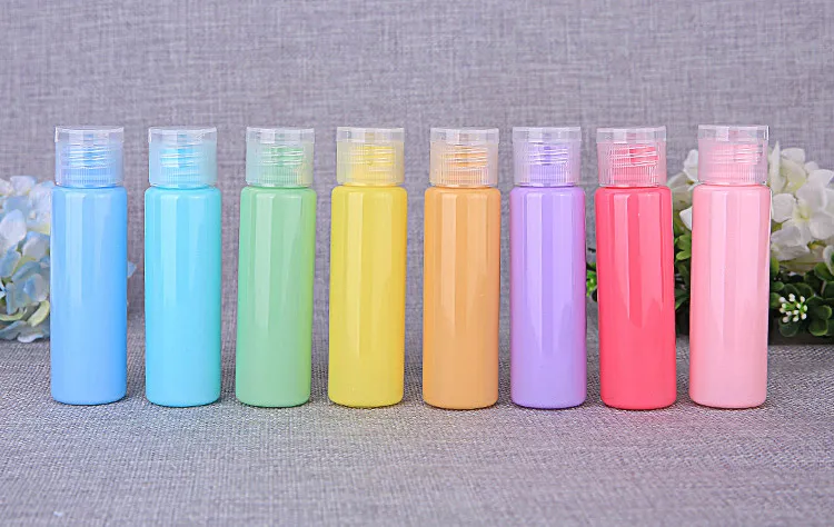 DHL бесплатно 30 мл Macarons цвет путешествия прозрачный пластиковый насос бутылка маленький мини пустой насос многоразового использования бутылки для ухода за кожей