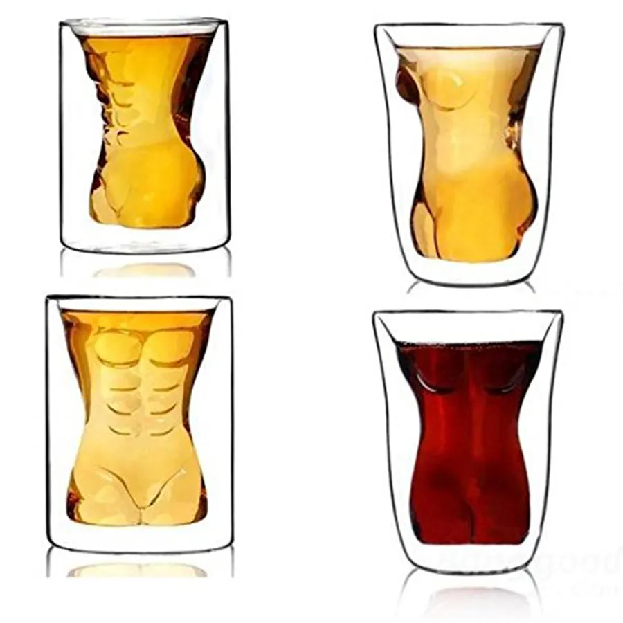クリエイティブカップルカップ裸の筋肉男セクシーな女性ワイングラス/飲み物カップ/カクテルガラス/ウイスキーグラス