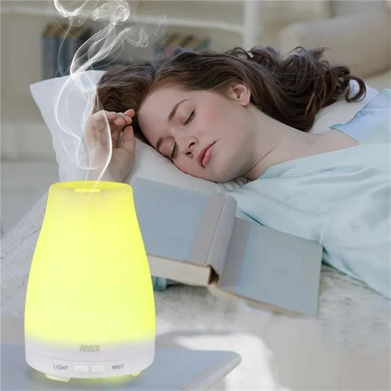 Diffuseur d'huiles essentielles Portable, humidificateur d'arôme, veilleuse LED, brume fraîche ultrasonique, Air frais, aromathérapie pour Spa, 100ml