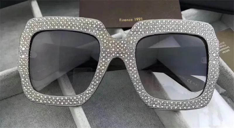 New fashion brand sunglasses G 0048 mosaic luxury fine small diamond design sunglasses top quality popular trend summer style