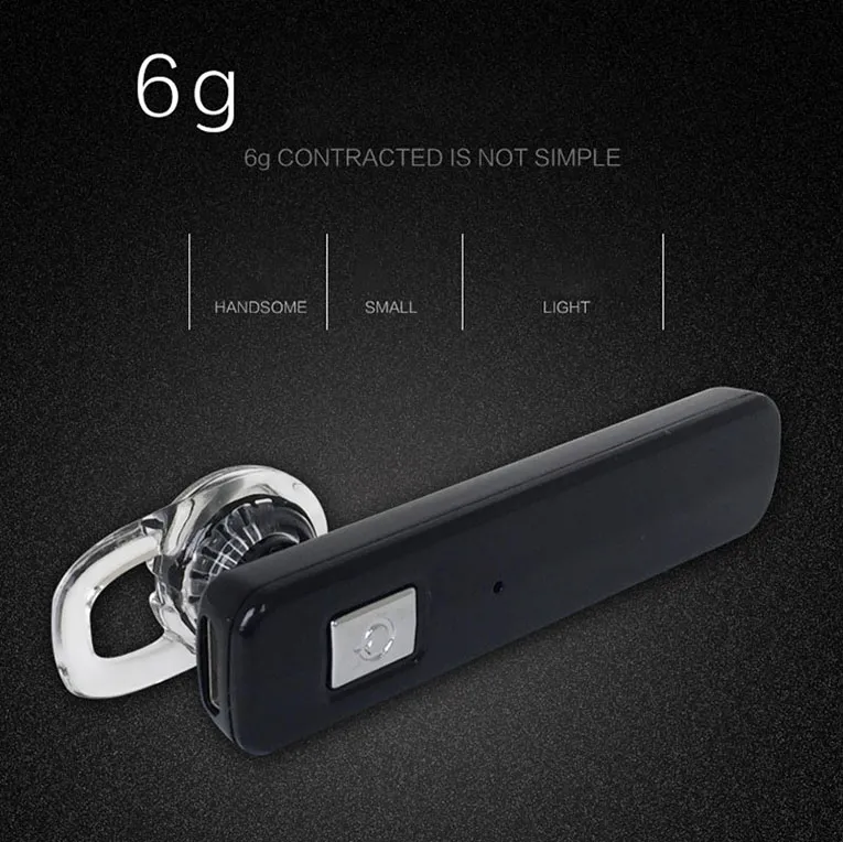 Slim Wireless Bluetooth Headset V4.1 Stereo Earphone Business Ear-hook with MIC Support Music Take Photos Connect 2 Cell Phones Good Quality