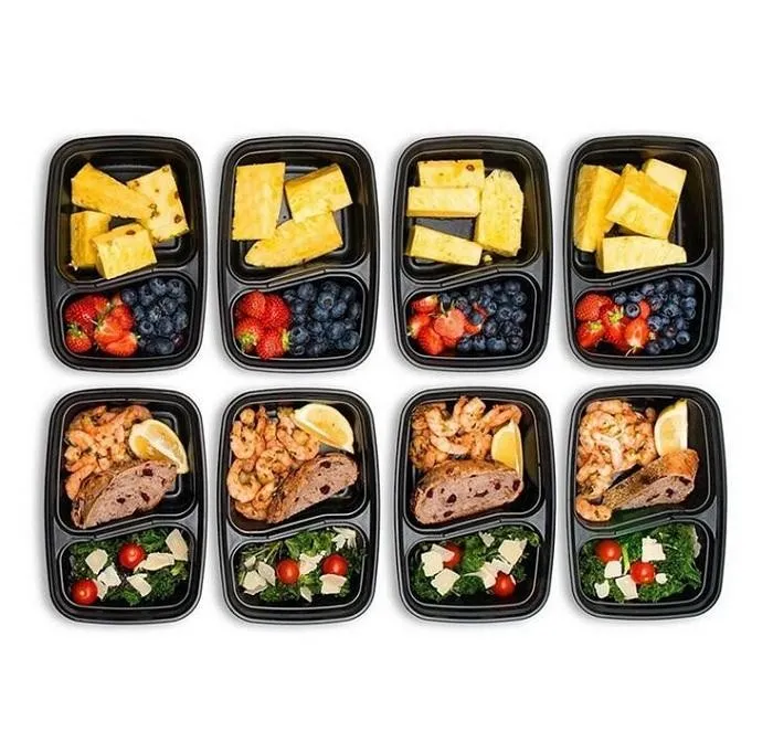 Disposable Microwave Food Storage Safe Meal Prep Containers Lunch Box Kids Food Container Tableware Bento Dinner DHL8563571