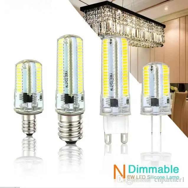 LED-Licht G9 G4 LED-Birne E12 E17 E11 E14 Dimmbare Lampen Strahlerlampen Sillcone-Körper für Kronleuchter