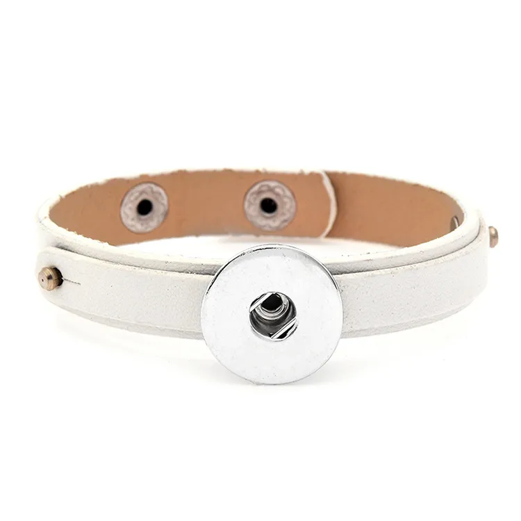 Snap Button Bracelets Fashion NOOSA chunks Leather Bracelets Ginger Snap Jewelry Charms Fit 18mm Noosa Chunk Snaps Jewelry