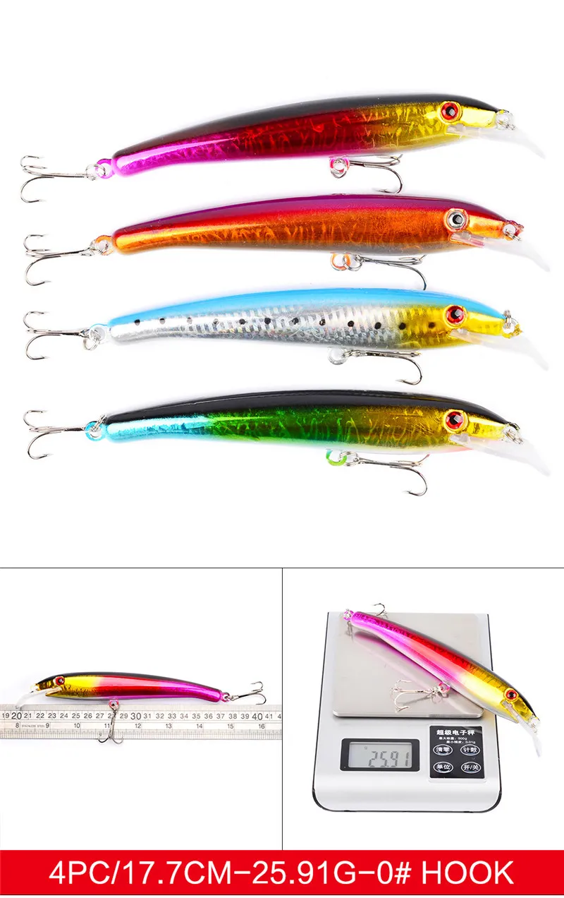 57 teile/los ABS Kunststoff Hohe Quanlity Angelköder Set Gemischt 8 stile Minnow Lure Kurbel Köder Bleistift und Rattlin Baits262c