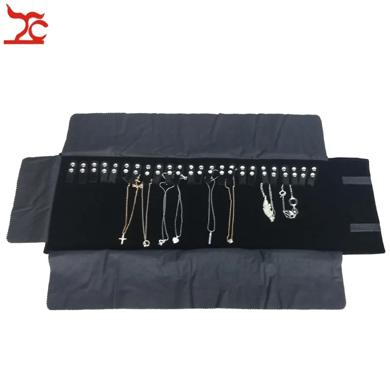 Brand New Big Size Black Velvet Jewelry Display Storage Pouch Foldable