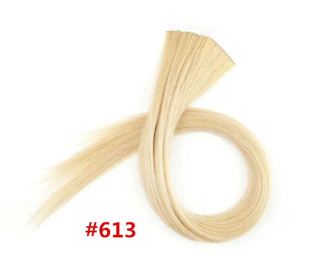 Elibesstape i mänskliga hårförlängningar 2,5g / sträng brasilianska remy mänskliga hårtband förlängningar # 60 # 613 # 22 # 18 # 27 # 2 Tillgängliga 40 stycken