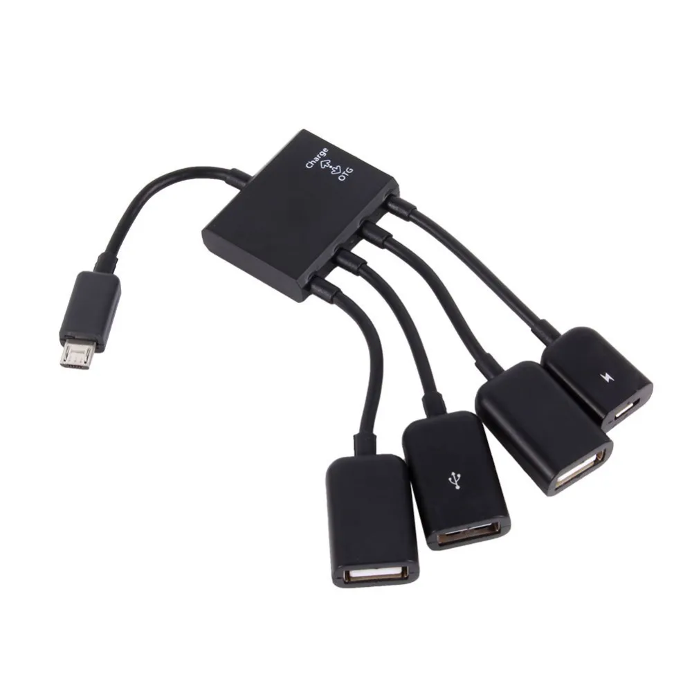 Universal 4 Port Laptop Usb Extender With Micro USB OTG Connector For