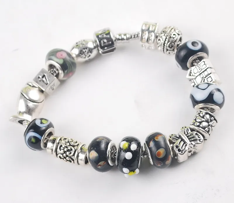 Fijne Sieraden 925 Zilveren Vrouwen Liefde/Hart/Hoek Gift Armband Crystal Bead Charm Armbanden