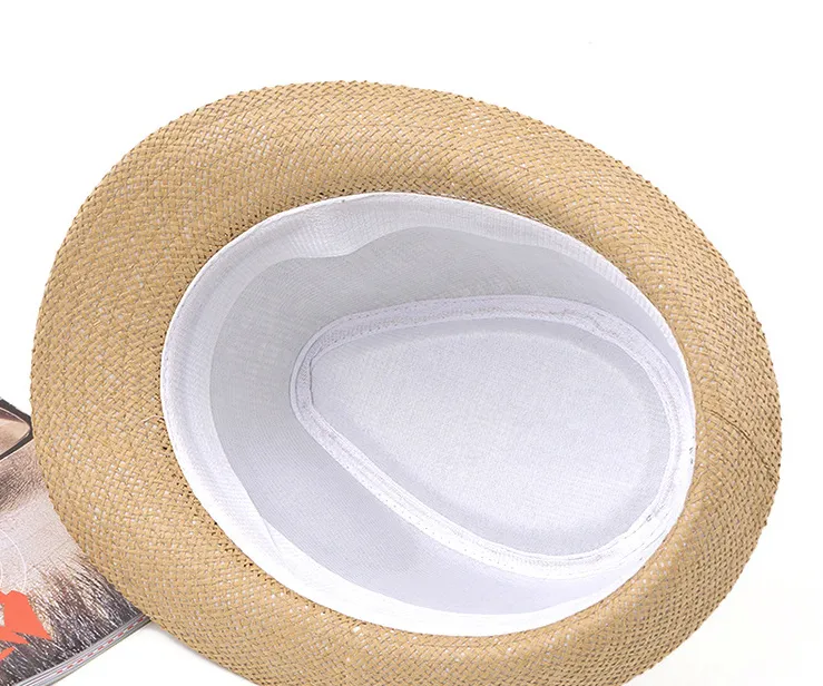 Sıcak Satış 7-Renk Moda erkek kadın Hasır Şapka Yumuşak Fedora Panama Şapka Caz Şapka M014