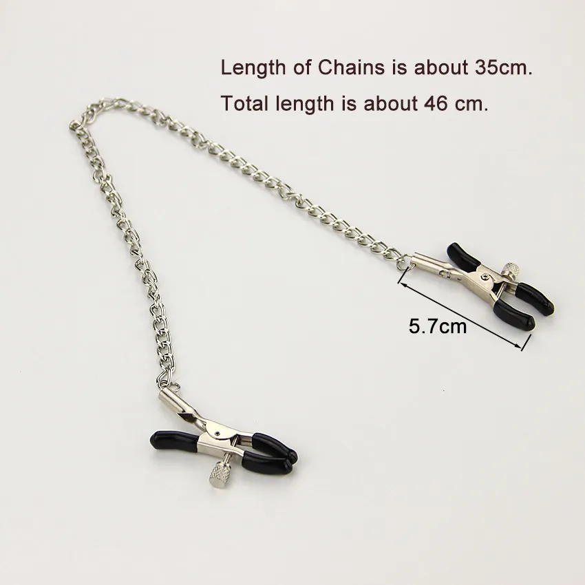 Collier Mamelon Avec Chaîne - Pinces à Tétons Choker - Jouet érotique BDSM - Neuf
