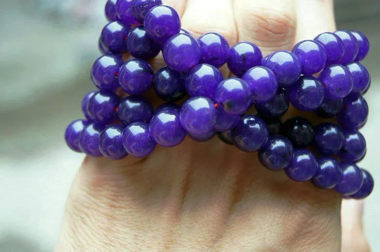 Perles de prière bouddhistes tibétaines, collier de bracelet de perles à breloque rétro en jade bleu 108