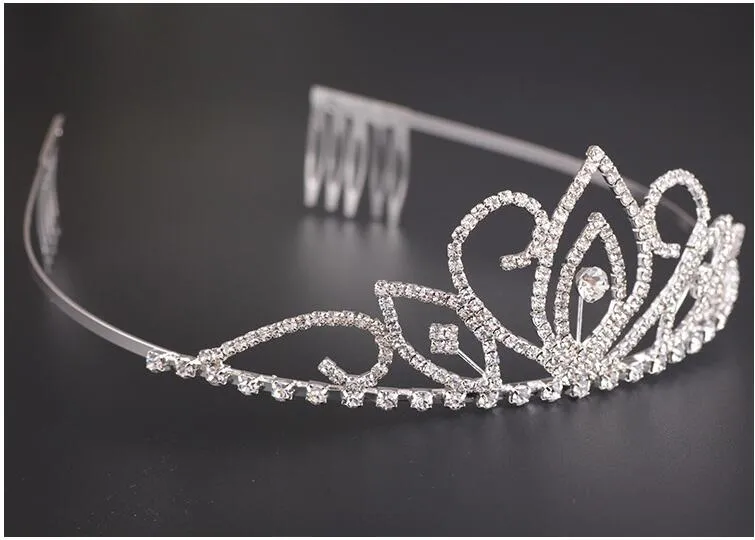 Luxury Crystal Rhinestone Bridal Wedding Tiaras and Crowns Hair Accessories Ornaments silver plated high quality