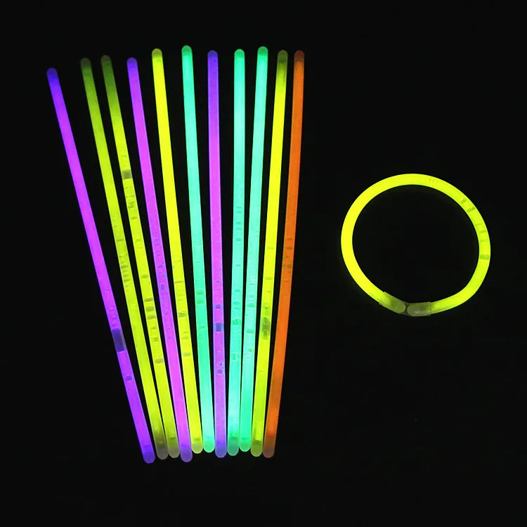 New Multi Color Hot Glow Stick Bracelet Necklaces Neon Party Flashing Light Stick Novelty Toy IC607