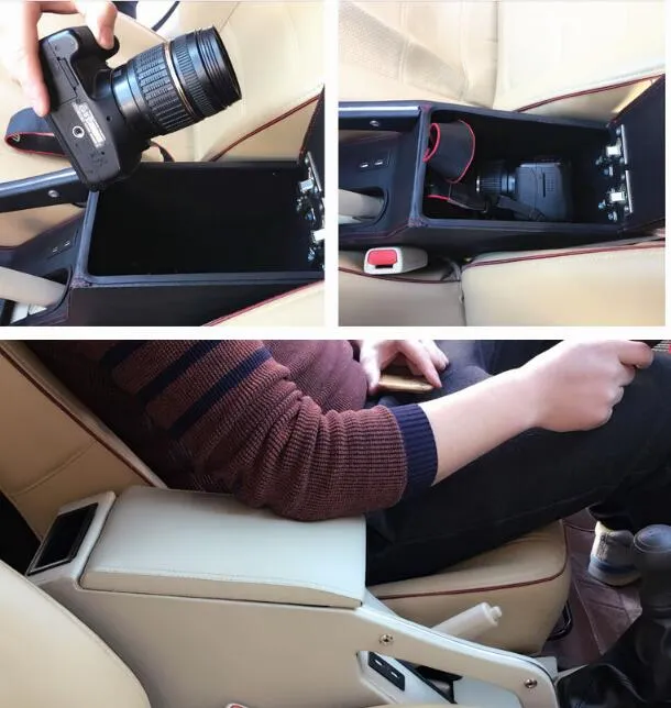 High Quality Leather Multifunctional Car Console Box,Armrest Box