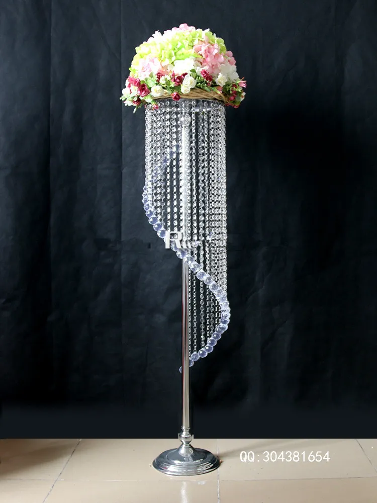 neueste goldene Hochzeit Herzstück Vasen Metall hoch Tisch Mittelstücke