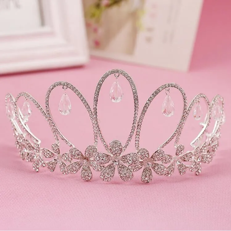Rhinestone Crystal Wedding Party Prom Homecoming Crowns Band Princess Bridal Tiaras Hair Accessories Fashion LD5214356761