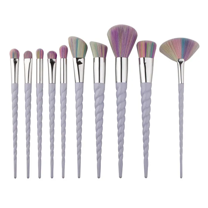 Hot 10 PCS Pinceles de maquillaje The fan brush Herramientas de maquillaje envío gratis B14