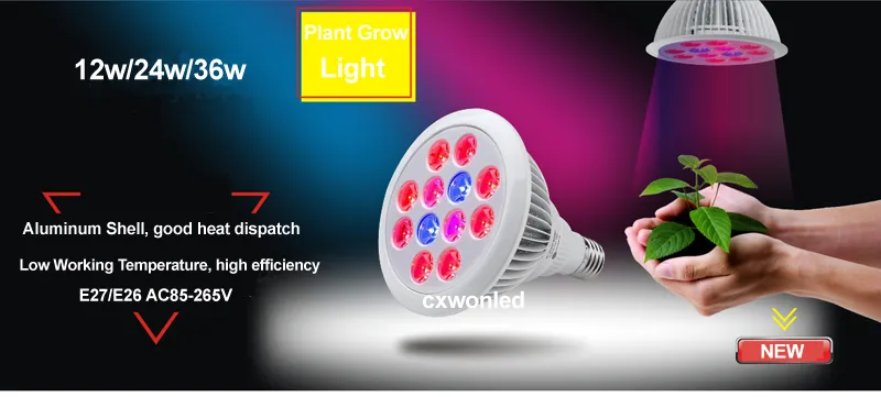 12 Watt 24 Watt Led Wachsen Licht E27 PAR38 Hydroponische Führte Pflanze Wachsen Glühbirne für Gewächshaus AC85-265V