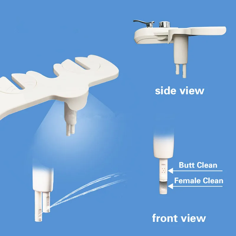 Feminines hygienisches und sauberes Hintern-Bidet. Kaltwasser-Bidet mit Doppeldüsen, nicht elektrisches Toilettensitz-Bidet für Frauen, J172954831085