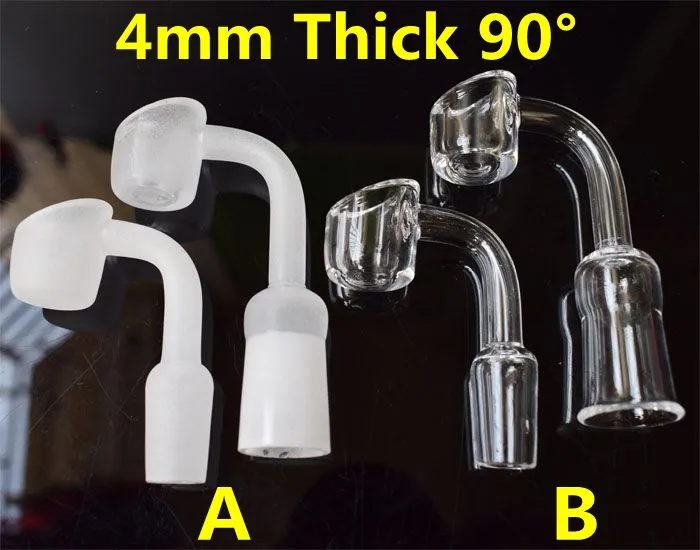 Female Male 10/14/18 mm Quartz Nail 4mm Thick 100% Pure Quartz Banger Nail Domeless Nail For Glass Bong ,Free Ship