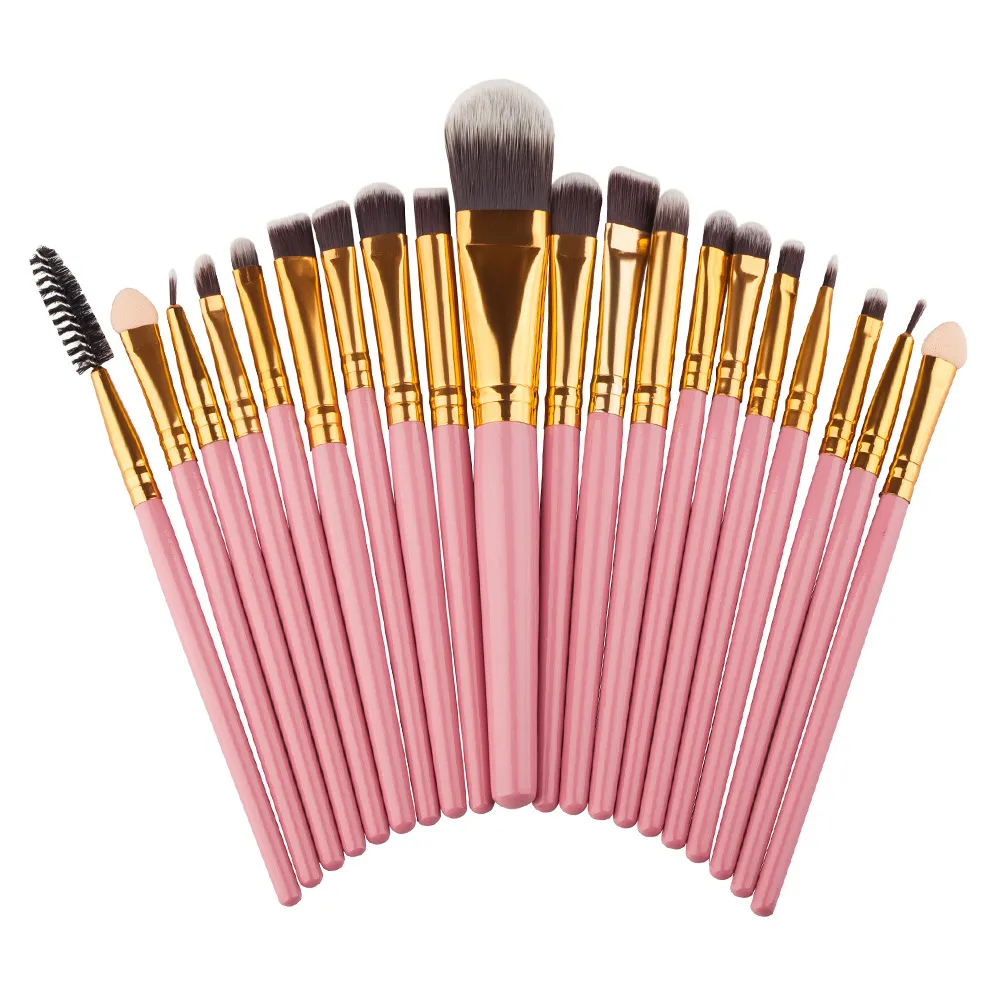 Make-up-Pinsel, 20 Stück, Lidschattenpinsel, 18 Farben, hochwertiges weiches Pincel-Kabuki-Set, Make-up-Pinsel von Cosmetics Maquiagem