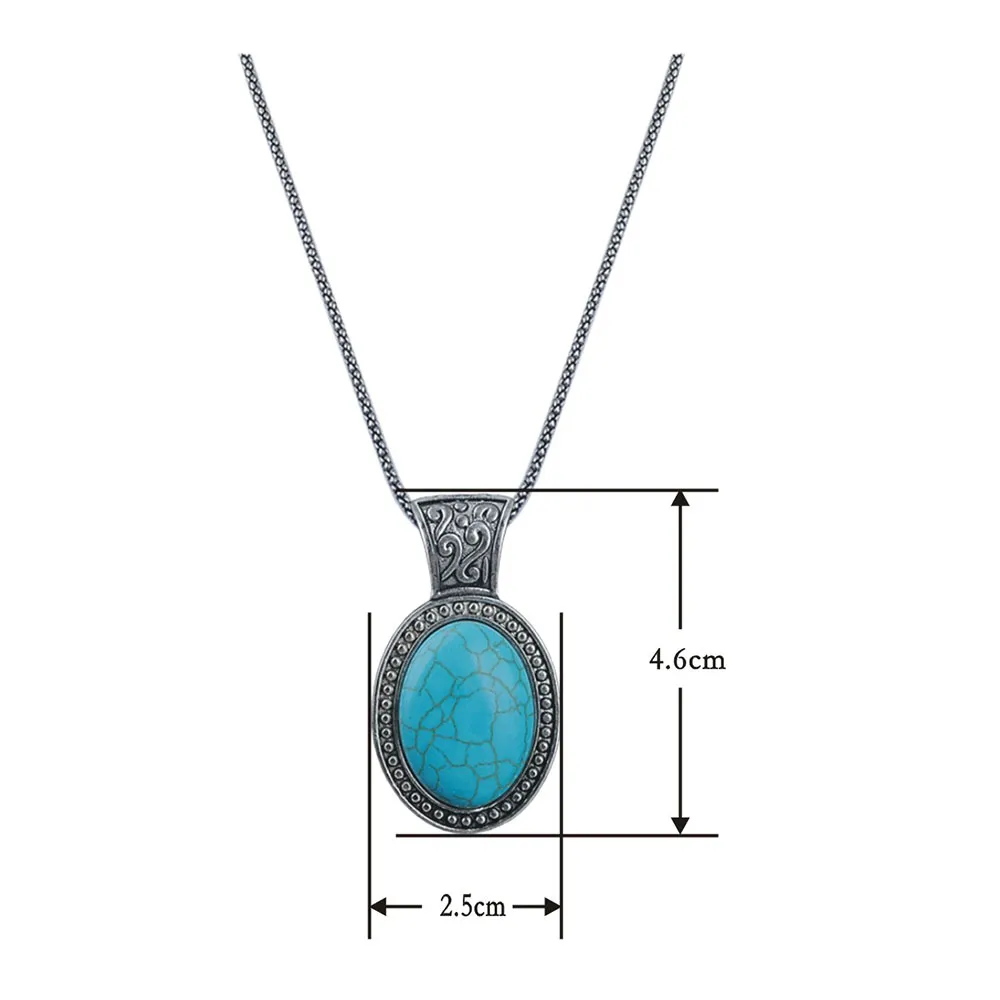 Collana Donna In Turchese E Argento 925 Con Ciondolo A Croce – Pietra Naturale, Artigianale Nativi Americani – Catena 45+5 Cm, Gioiello Energetico E Di Guarigione