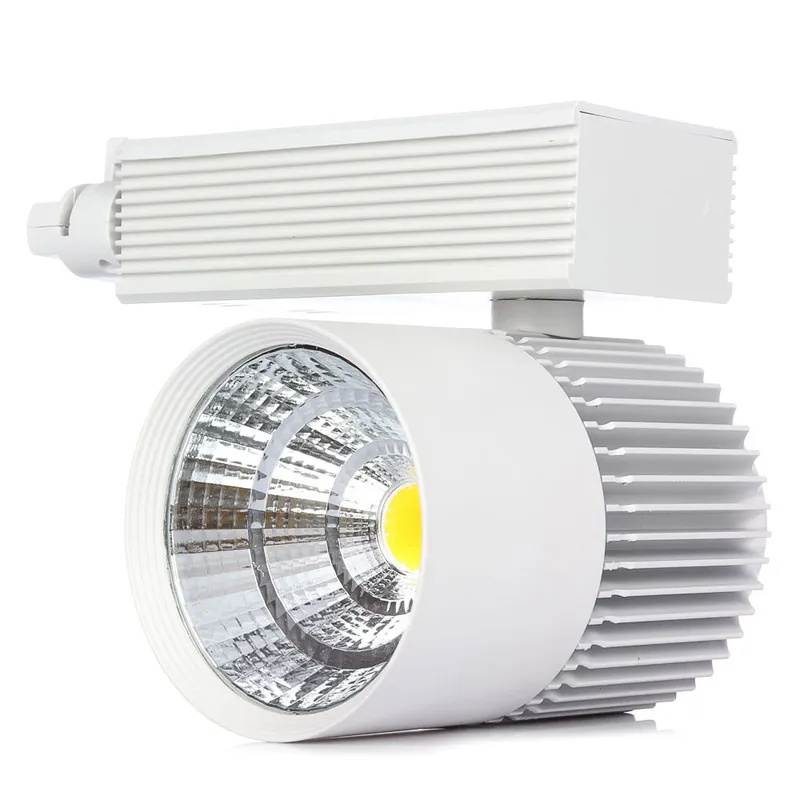 Gratis frakt LED TRACK LIGHT 20W 30W COB-spårlampa AC85-265V Inomhusbelysning för butiksljus Spotlight-skena