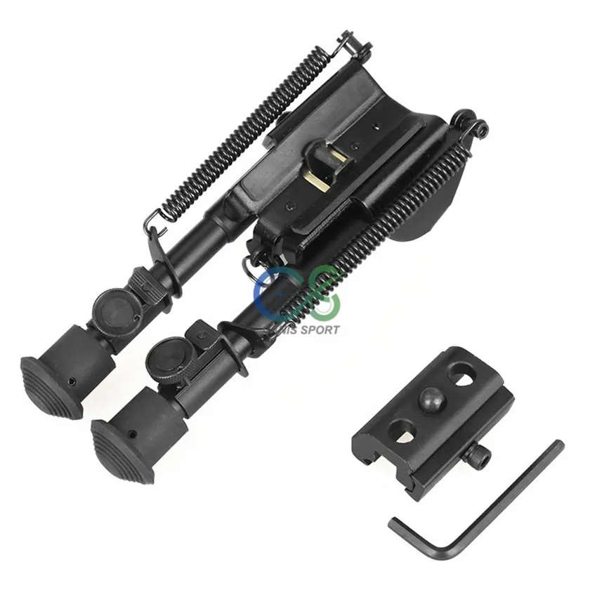 전술 6-9 인치 나비 삼각대 회전 잠금 금속 Bipod 21.2mm와 사냥을위한 빠른 분리 가능한 마운트 어댑터 CL17-0035