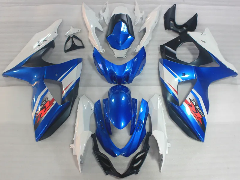 Kit carenatura più venduto per stampaggio ad iniezione per Suzuki GSXR1000 09 10 11-15 set carene bianco blu GSXR1000 2009-2015 OT23