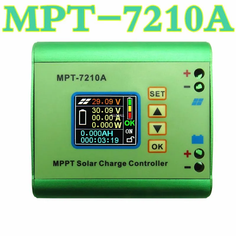 Freeshipping MPT-7210A MPPT DC-DC Step-up Controller ładowania solarnego do baterii litowej 10A, automatyczna identyfikacja 24 V 36 V 48V 72V
