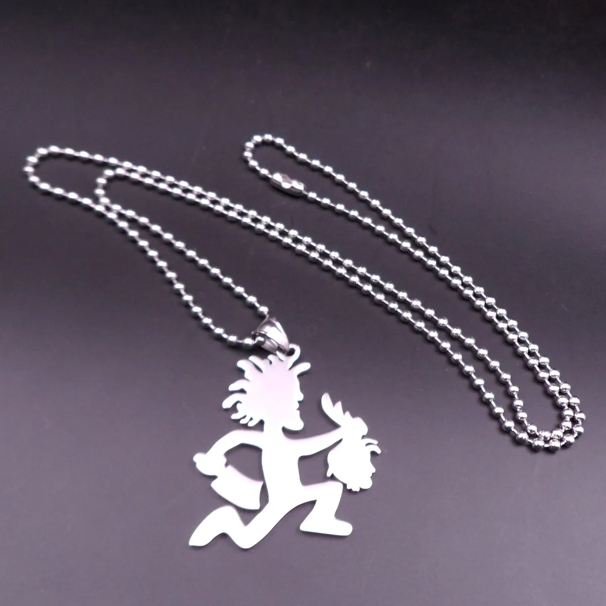 ship silver ICP Jewelry Fashion Stainless Steel Hatchetman Take Girls Heads Juggalette Pendant with 3mm 30 inch curb chain Ne2321