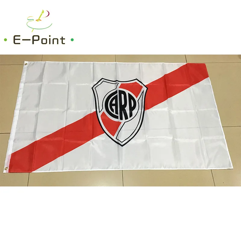 Argentina River Plate FC 3 * 5 pés (90 cm * 150 cm) Bandeira de poliéster Decoração de bandeira voando em casa bandeira de jardim Presentes festivos