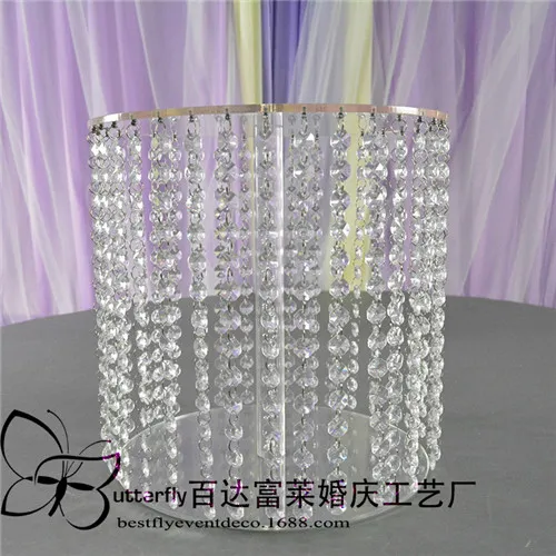 Soporte de pastel de boda de cristal asiático de 1 nivel, torres de cupcake de cristal de postre para centro de mesa de boda