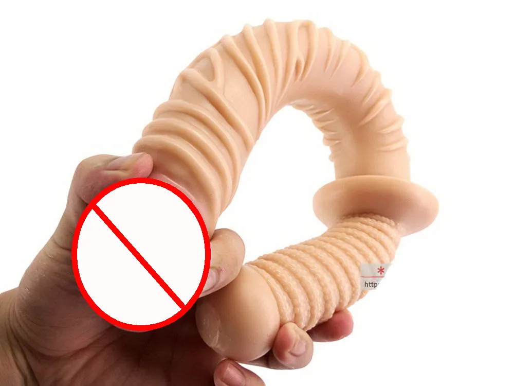 Newest Super Huge Dildo Silicone Penis Female Masturbation 16 inch Realistic Flexible Dildo Bdsm Sex Toy For Women