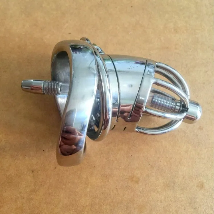 Design 70mm Lunghezza Dispositivo di castità maschile super piccolo in acciaio inossidabile con catetere e versione anti-off 2.75 