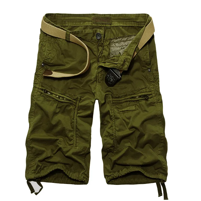 Wholesale-Camouflage Man's Shorts With Zipper Pockets Bermuda Baggy Cotton Short Pant Men Summer Casual shorts homme Khaki Breeches Male