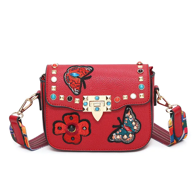 Folk Custom Children Leather Purse Baby Messenger Bag Teenagers