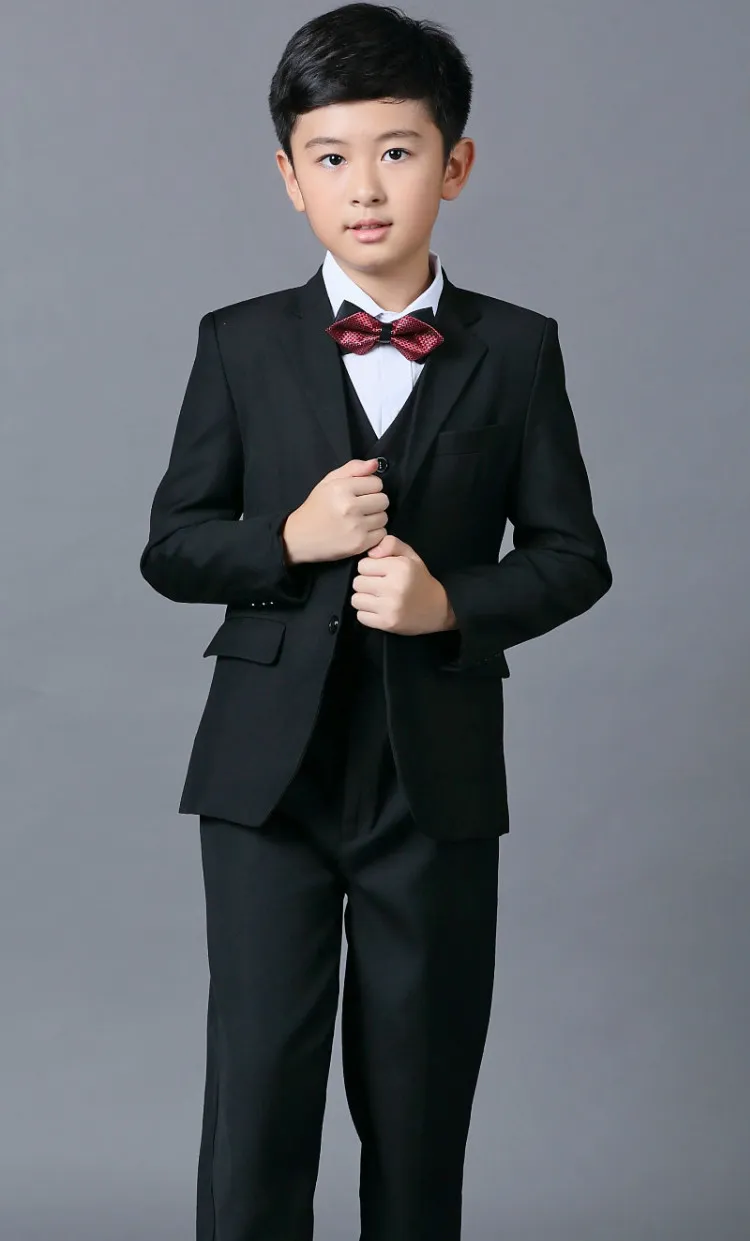Men's Black 3 Button Polyester affordable suit online sale