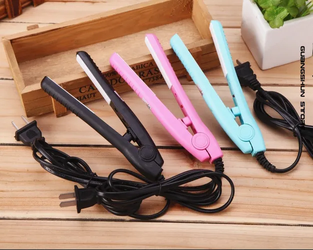 Mini Hair Straightener Iron Splint Electric Keramik Hår Rätning Straight Plate Straightener Flat Irons Keramiska tallrikar