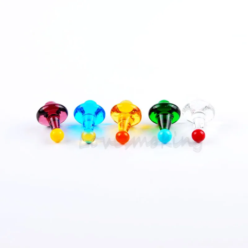 Röktillbehör Glas Bubble Carb Cap Glas UFO Carb Caps kupol för Universal Enfärgat glas vattenrör dutta oljeriggar, Quartz banger Nails