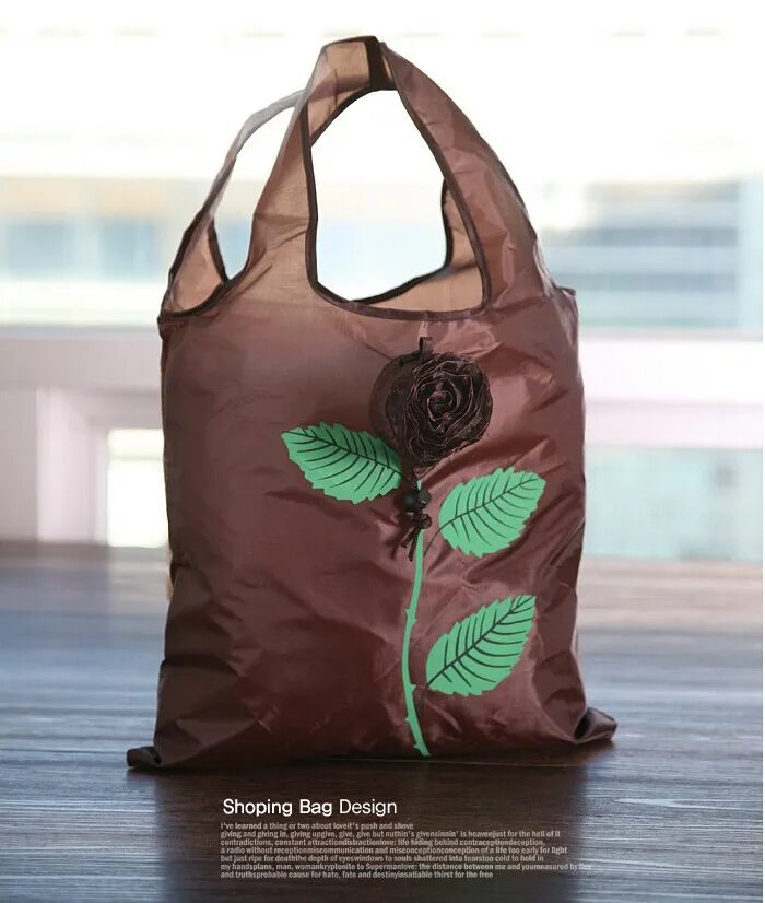 Pretty Rose Foldbara Eco Reusable Environmental Shopping Bags