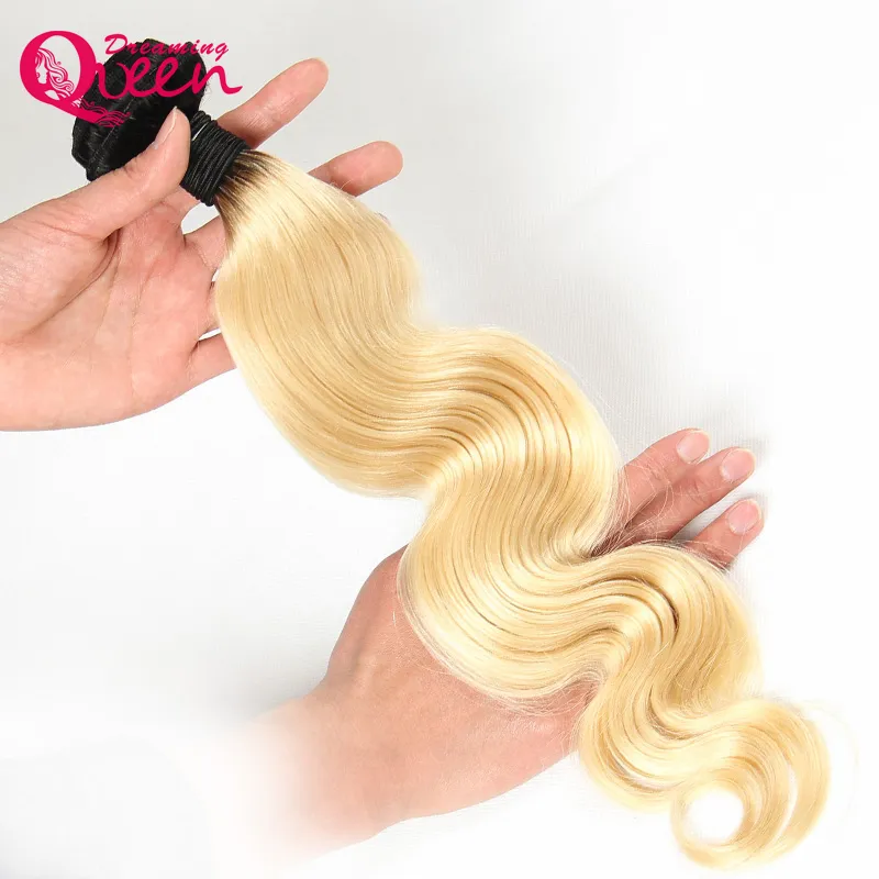 # 1B 613 Blonde Body Wave Ombre Brésilien Human Hair Weave Brésilien Ombre Virgin Hair Extension de cheveux 3 Bundles Bundles de cheveux blonde
