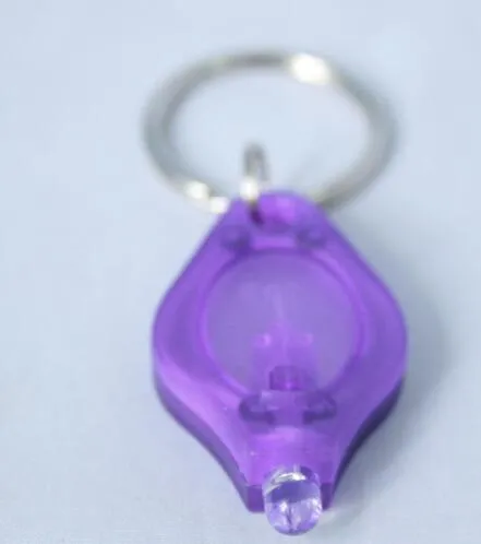 395-410nm фиолетовый УФ светодиодный брелок детектор денег светодиодный свет переносной свет брелки автомобиля ключевые аксессуары