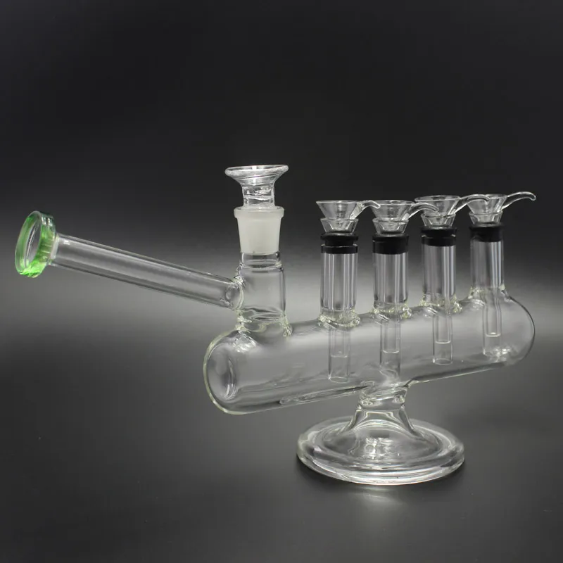 New Mini Gra Menorah Glass Water Pipes Come With 4 Glass Downstem
